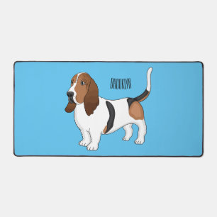 Darstellung des Basset-Hunde-Cartoon Schreibtischunterlage