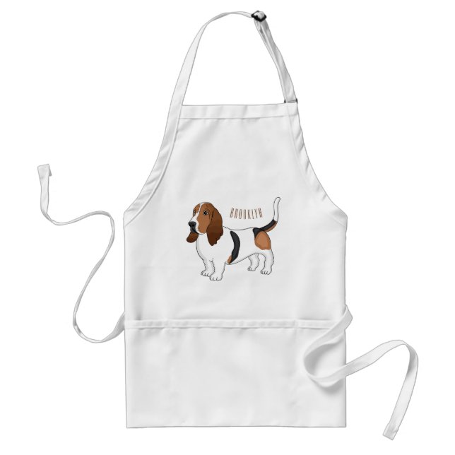 Darstellung des Basset-Hunde-Cartoon Schürze (Vorne)