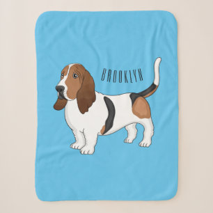 Darstellung des Basset-Hunde-Cartoon Sherpadecke