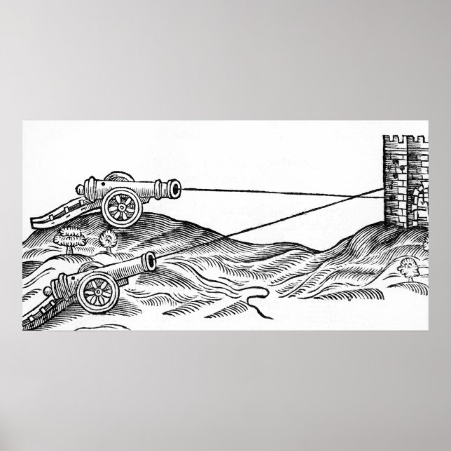 Darstellung des Cannon-Feuers Poster (Vorne)