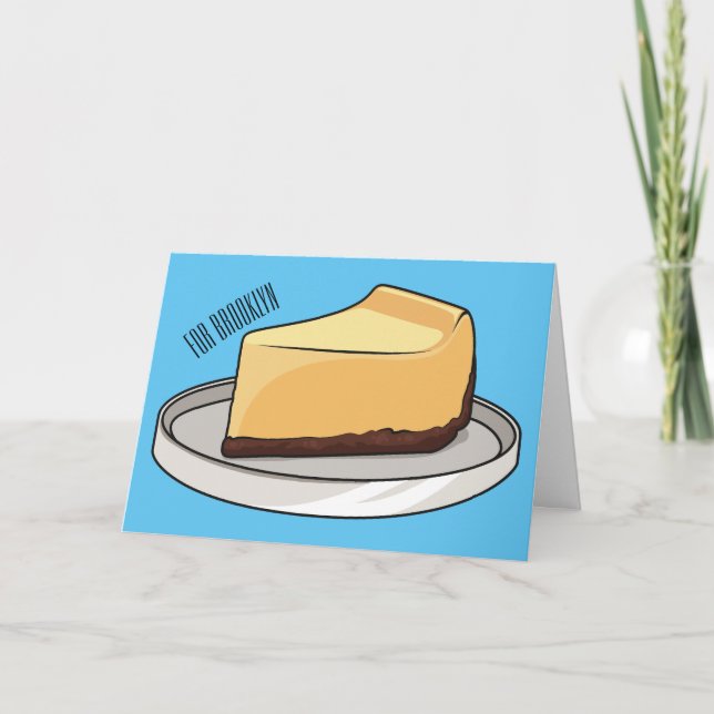 Darstellung des Cartoon Cheesecake Karte (Vorderseite)