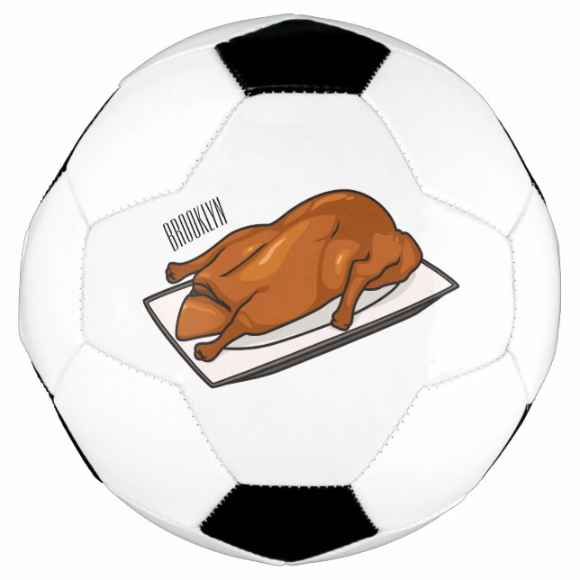 Darstellung des Cartoon der Ente Fußball (Vorderseite)