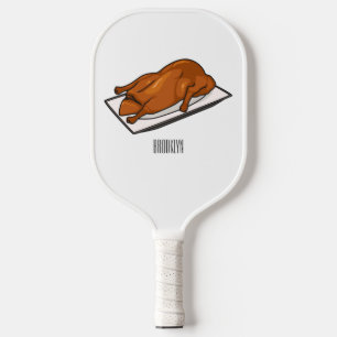 Darstellung des Cartoon der Ente Pickleball Schläger