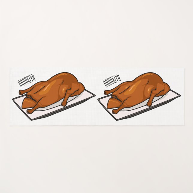 Darstellung des Cartoon der Ente Yogamatte (Vorderseite (Horizontal))