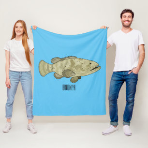 Darstellung des Cartoon des Groupers Fleecedecke