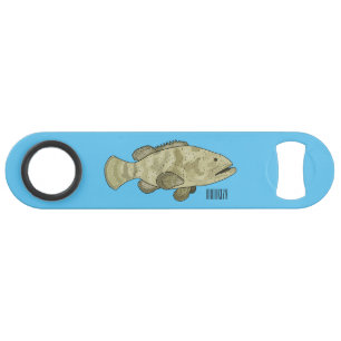 Darstellung des Cartoon des Groupers Speed Flaschenöffner