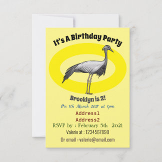 Darstellung des Cartoon des Kranichs Einladung