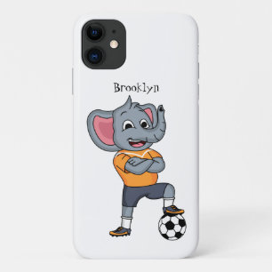 Darstellung des Cartoon eines Elephanten-Fußballsp Case-Mate iPhone Hülle