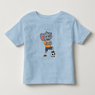 Darstellung des Cartoon eines Elephanten-Fußballsp Kleinkind T-shirt