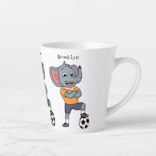 Darstellung des Cartoon eines Elephanten-Fußballsp Milchtasse