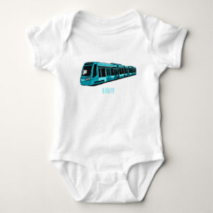 Darstellung des Cartoon elektrischer Lokomotive Baby Strampler