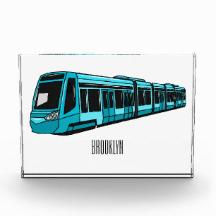Darstellung des Cartoon elektrischer Lokomotive Fotoblock