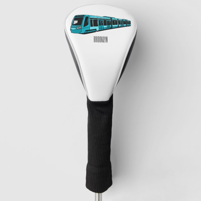 Darstellung des Cartoon elektrischer Lokomotive Golf Headcover (Vorderseite)