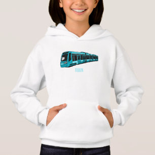 Darstellung des Cartoon elektrischer Lokomotive Hoodie