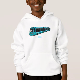 Darstellung des Cartoon elektrischer Lokomotive Hoodie