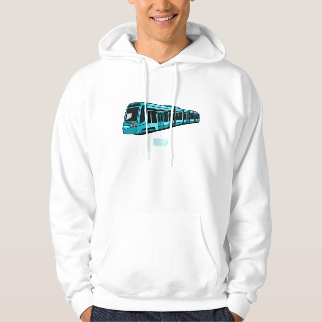 Darstellung des Cartoon elektrischer Lokomotive Hoodie (Vorderseite)