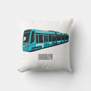 Darstellung des Cartoon elektrischer Lokomotive Kissen