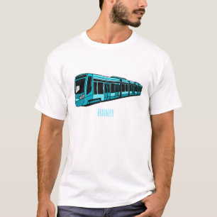 Darstellung des Cartoon elektrischer Lokomotive T-Shirt