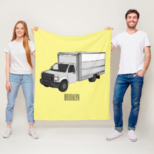 Darstellung des Cartoon im Box-LKW Fleecedecke