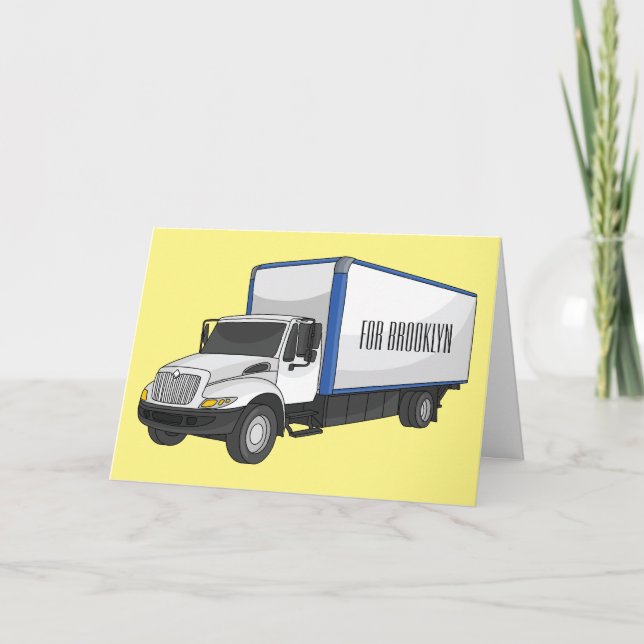 Darstellung des Cartoon im Box-LKW Karte (Vorderseite)