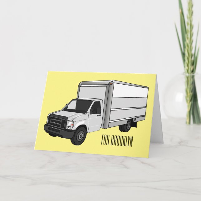 Darstellung des Cartoon im Box-LKW Karte (Vorderseite)