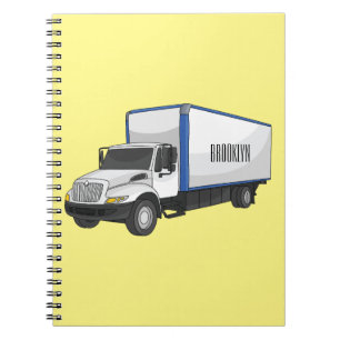Darstellung des Cartoon im Box-LKW Notizblock