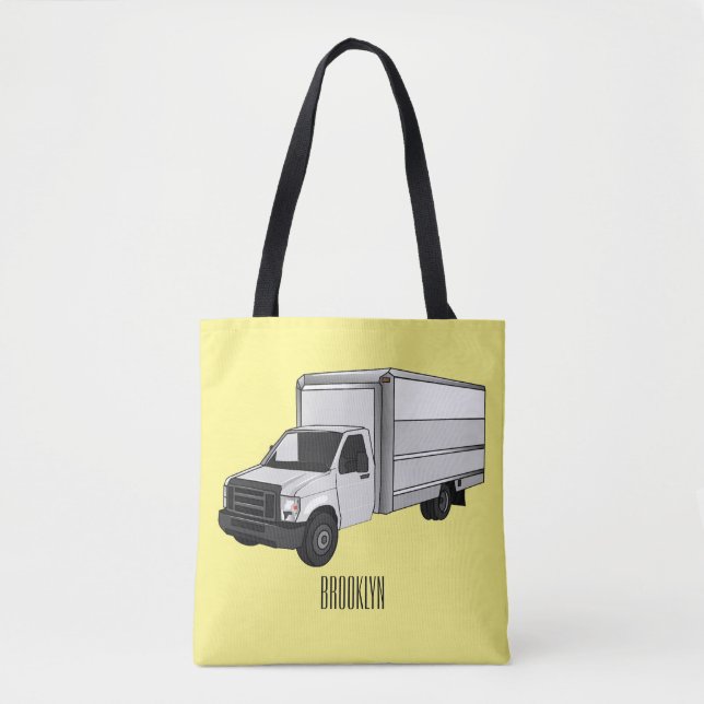 Darstellung des Cartoon im Box-LKW Tasche (Vorderseite)
