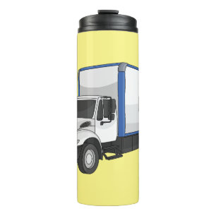 Darstellung des Cartoon im Box-LKW Thermosbecher