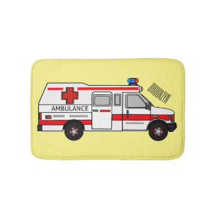 Darstellung des Cartoon im Krankenwagen Badematte