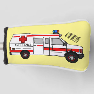 Darstellung des Cartoon im Krankenwagen Golf Headcover