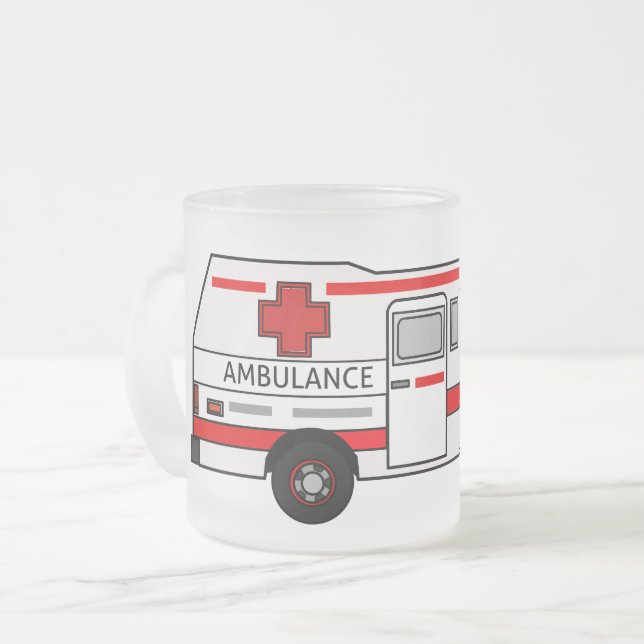 Darstellung des Cartoon im Krankenwagen Mattglastasse (Vorderseite Links)