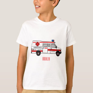 Darstellung des Cartoon im Krankenwagen T-Shirt