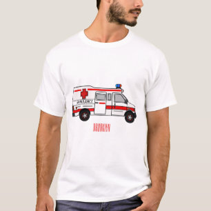 Darstellung des Cartoon im Krankenwagen T-Shirt