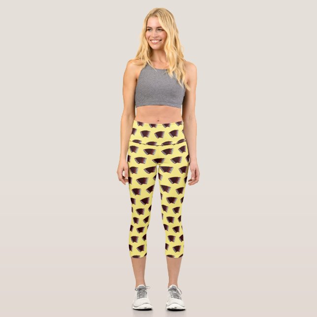 Darstellung des Cartoon in Accordion Capri Leggings (Vorderseite)