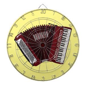 Darstellung des Cartoon in Accordion Dartscheibe