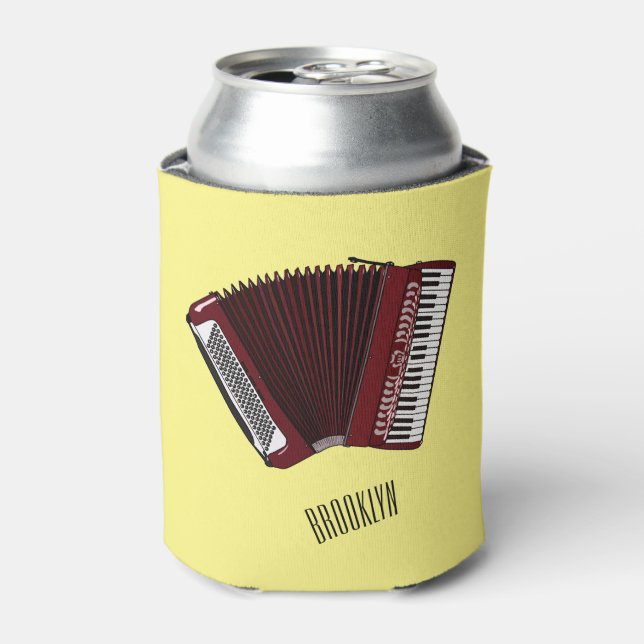 Darstellung des Cartoon in Accordion Dosenkühler (Kanne Vorderseite)