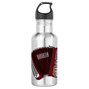 Darstellung des Cartoon in Accordion Edelstahlflasche