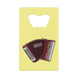 Darstellung des Cartoon in Accordion Geldbeutel Flaschenöffner