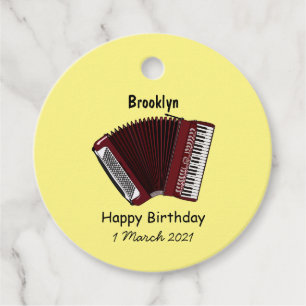 Darstellung des Cartoon in Accordion Geschenkanhänger