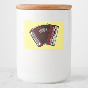 Darstellung des Cartoon in Accordion Lebensmitteletikett