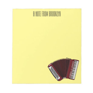 Darstellung des Cartoon in Accordion Notizblock