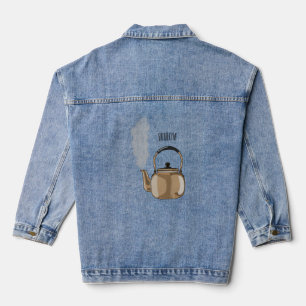 Darstellung des Cartoon in Stovetop oder hob kette Jeansjacke