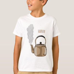 Darstellung des Cartoon in Stovetop oder hob kette T-Shirt