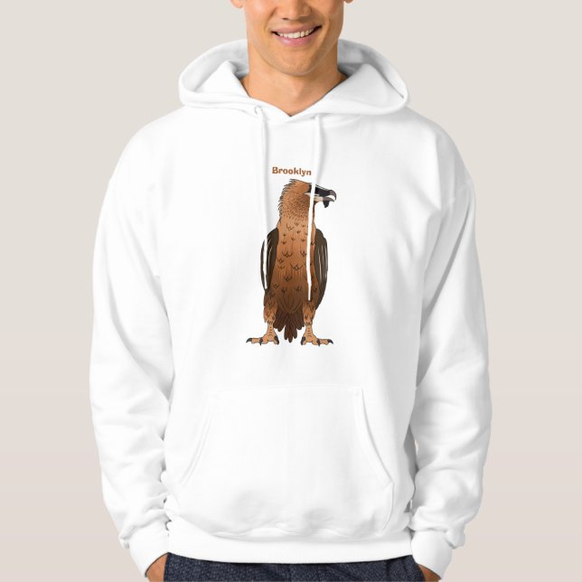 Darstellung des Cartoon mit Bartgeist Hoodie (Vorderseite)