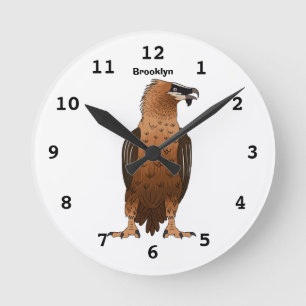 Darstellung des Cartoon mit Bartgeist Runde Wanduhr