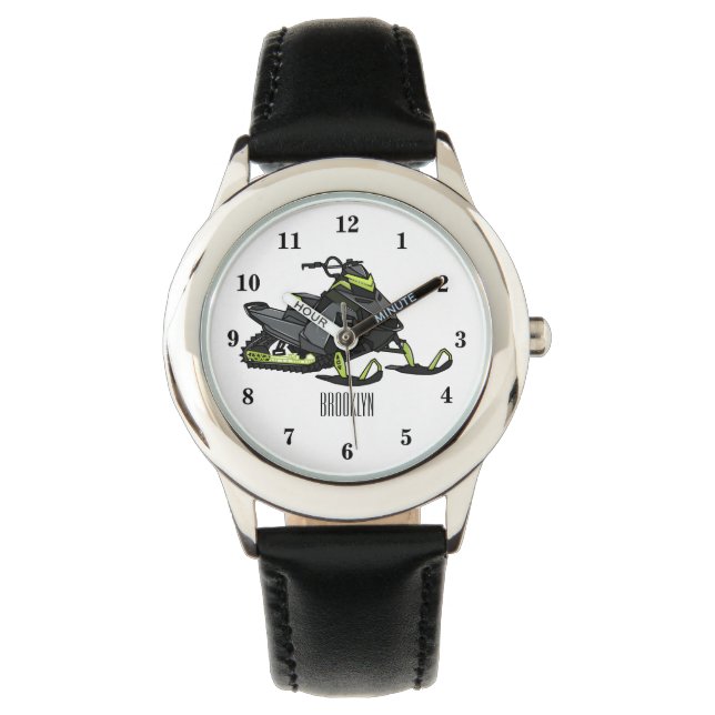 Darstellung des Cartoon Snowmobile Armbanduhr (Vorderseite)