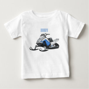Darstellung des Cartoon Snowmobile Baby T-shirt