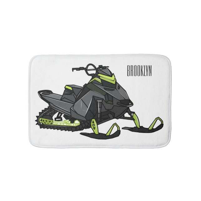 Darstellung des Cartoon Snowmobile Badematte (Vorderseite)