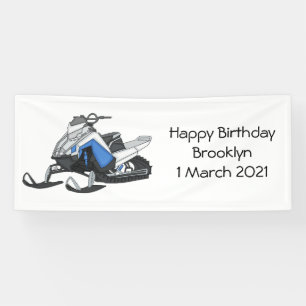 Darstellung des Cartoon Snowmobile Banner