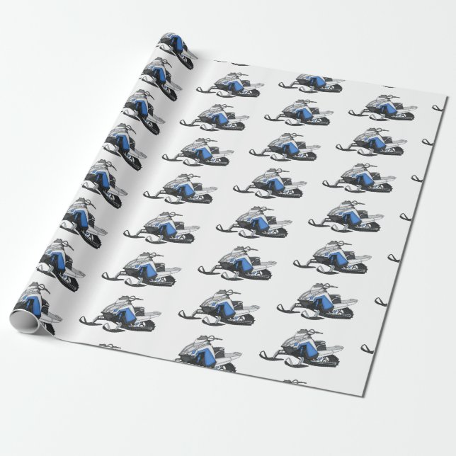 Darstellung des Cartoon Snowmobile Geschenkpapier (Ungerollt)